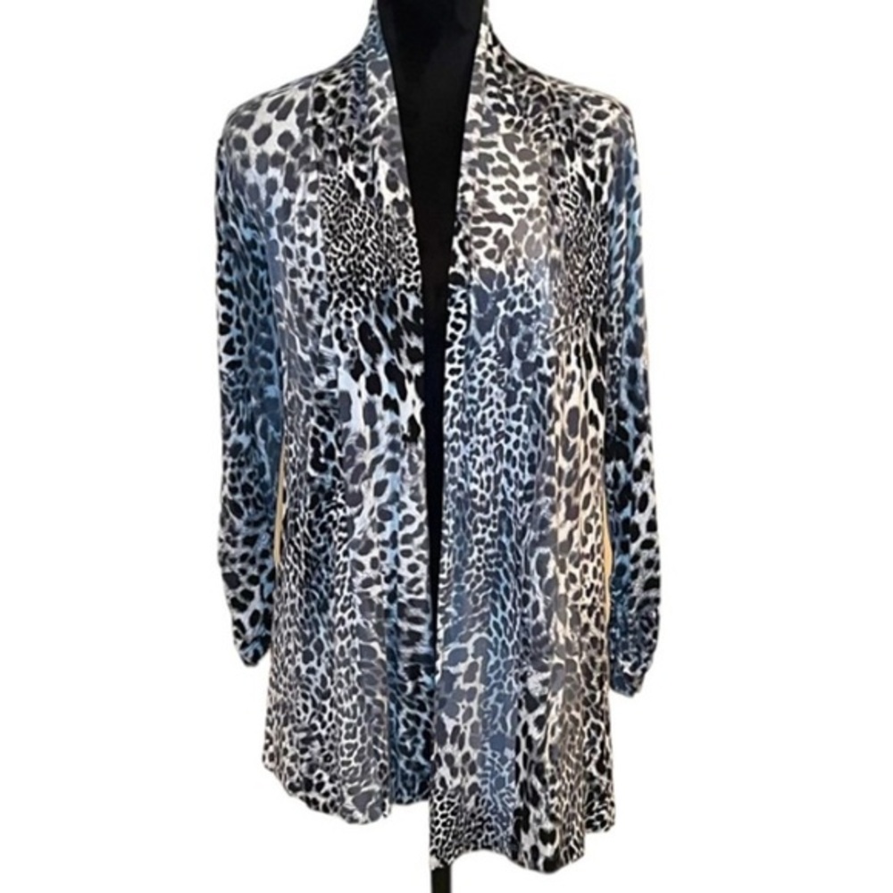 LEOPARD OPEN CARDIGAN SIZE SMALL FITS LADIES SIZE SMALL TO LARGE BEST